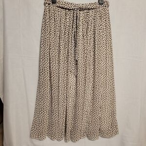 Joie Black And White A-Line Maxi Skirt with Tie Front